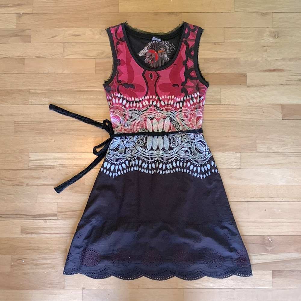 Elegant Multicolor Sleeveless Desigual Dress